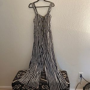 Free People wide leg romper